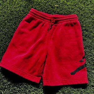 Kids 8-10 Jordan Sweat Shorts Red Size Small